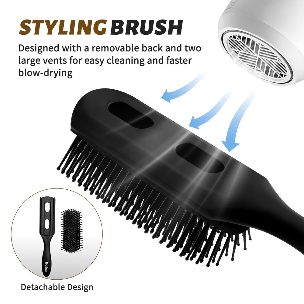 BALON styling brush delivers gentle shaping and smooth results for daily styling
