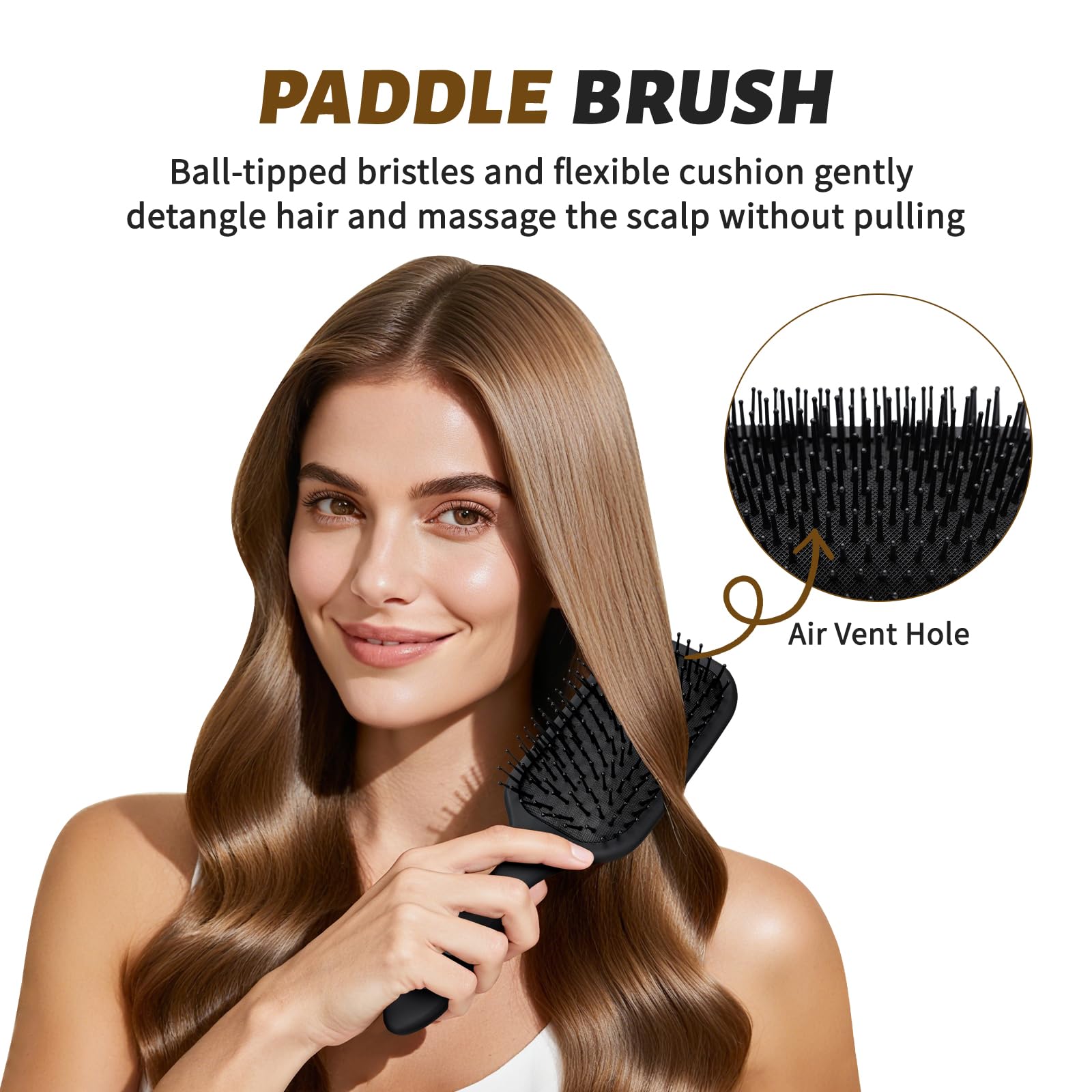 BALON wide-tooth comb minimizes snags for long, thick, or curly hair