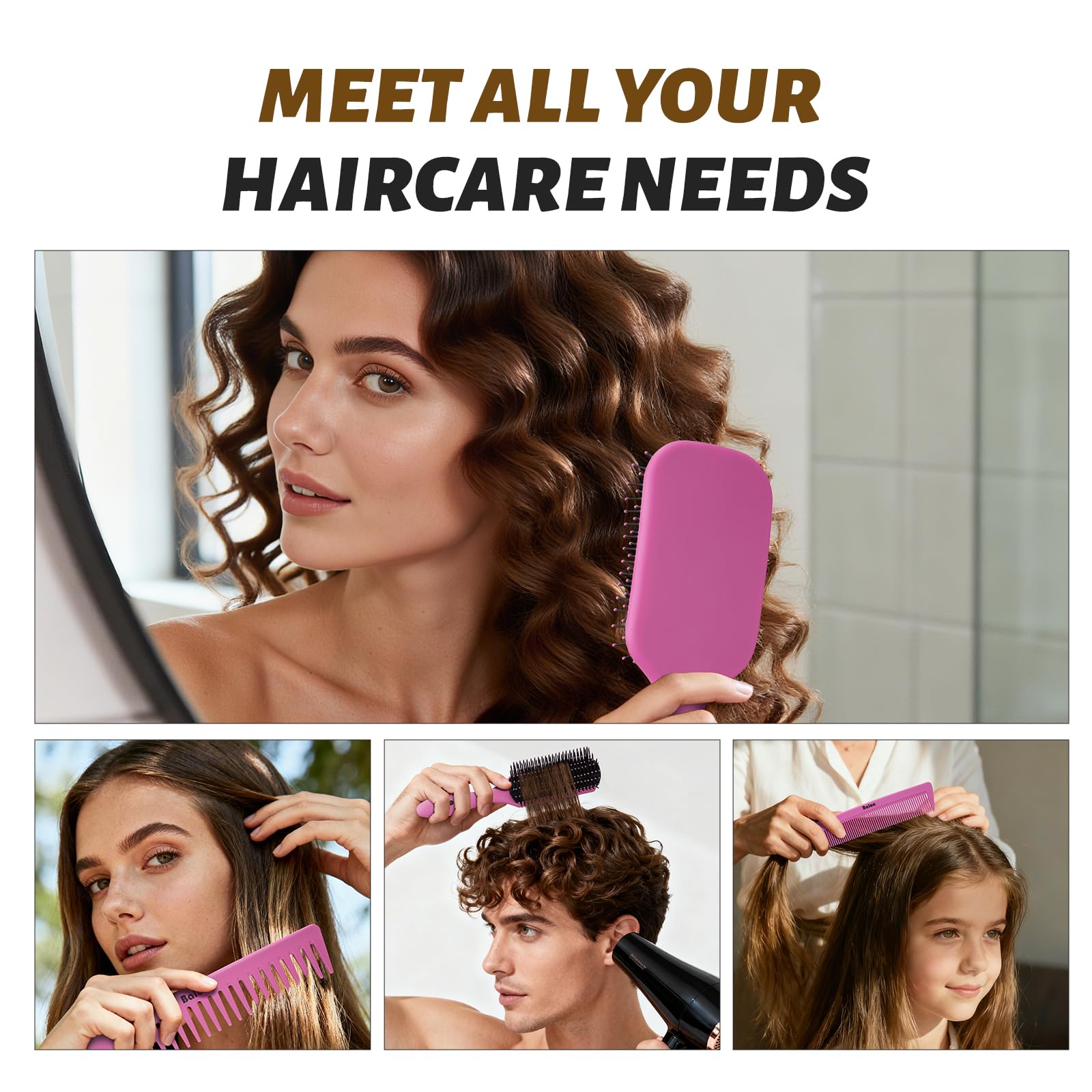 BALON Detangling set – versatile tool for wet or dry hair care
