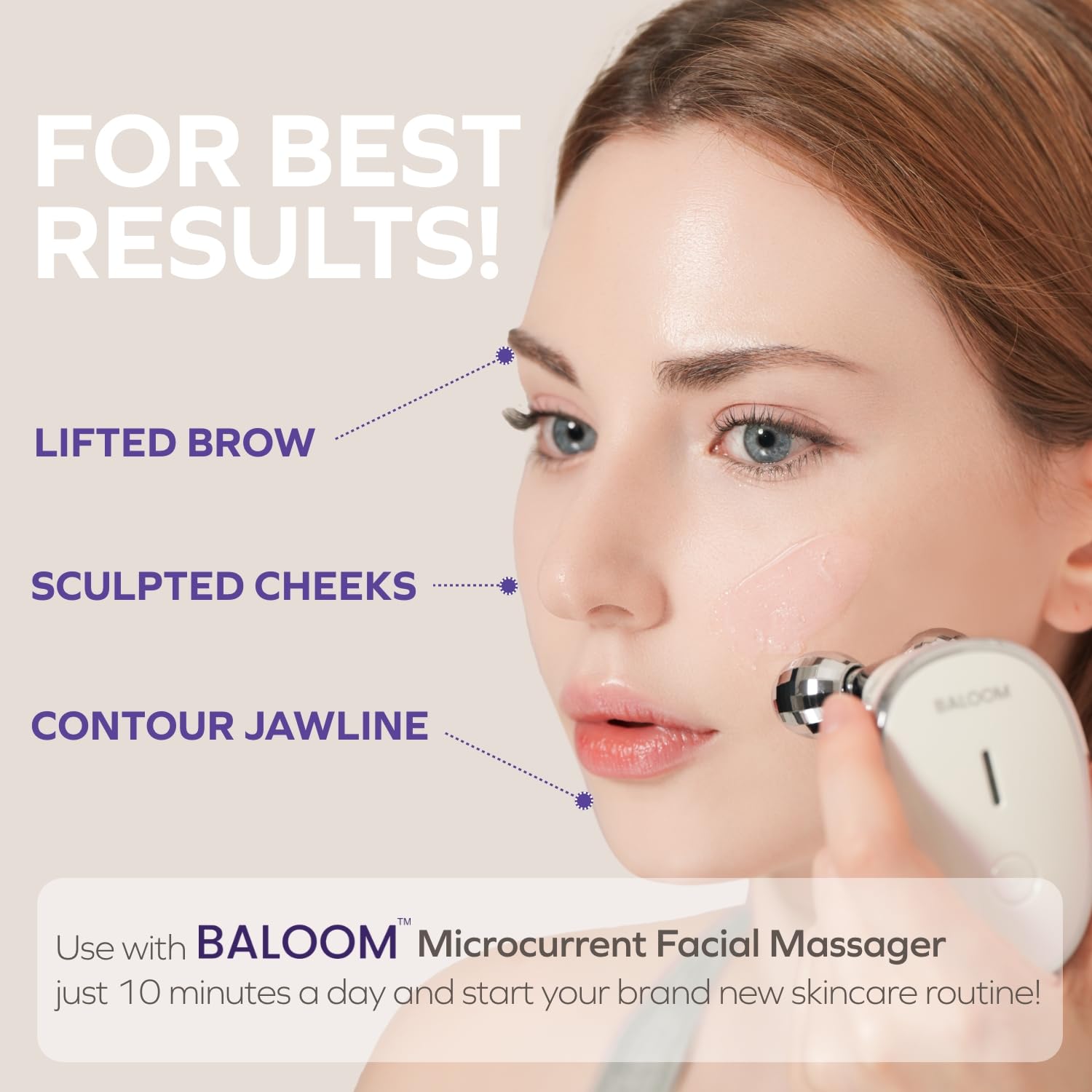BALOOM collagen booster glow concept during routine AM PM use