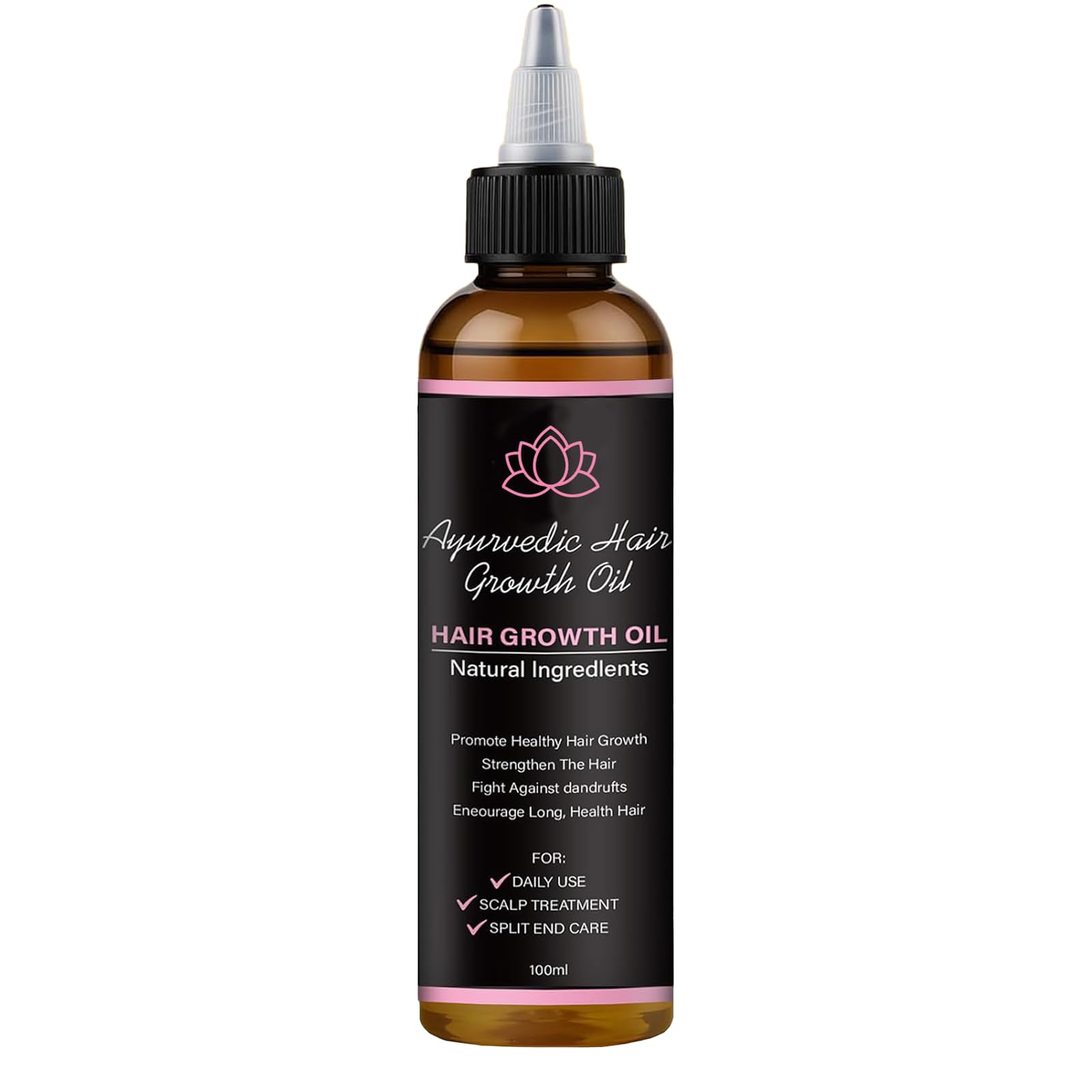 BALPPRD Lifewitqueenp oil bottle close-up for nourishing scalp care.