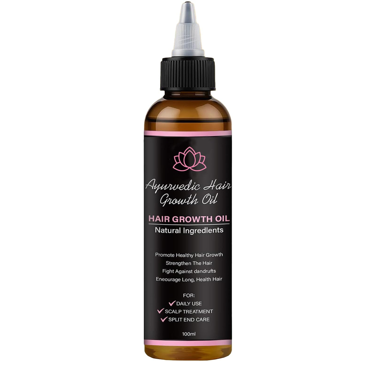 BALPPRD Lifewitqueenp oil bottle close-up for nourishing scalp care.