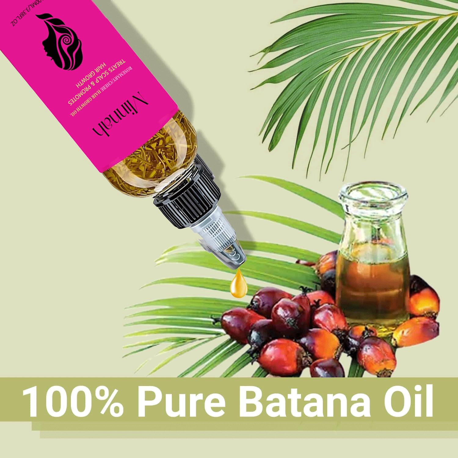 BALPPRD Minnah Batana Oil bottle highlights rosemary-pumpkin seed blend for scalp vitality.