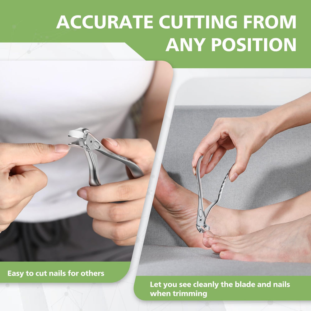 Baluca nail clipper with catcher keeps trimming mess-free and tidy.