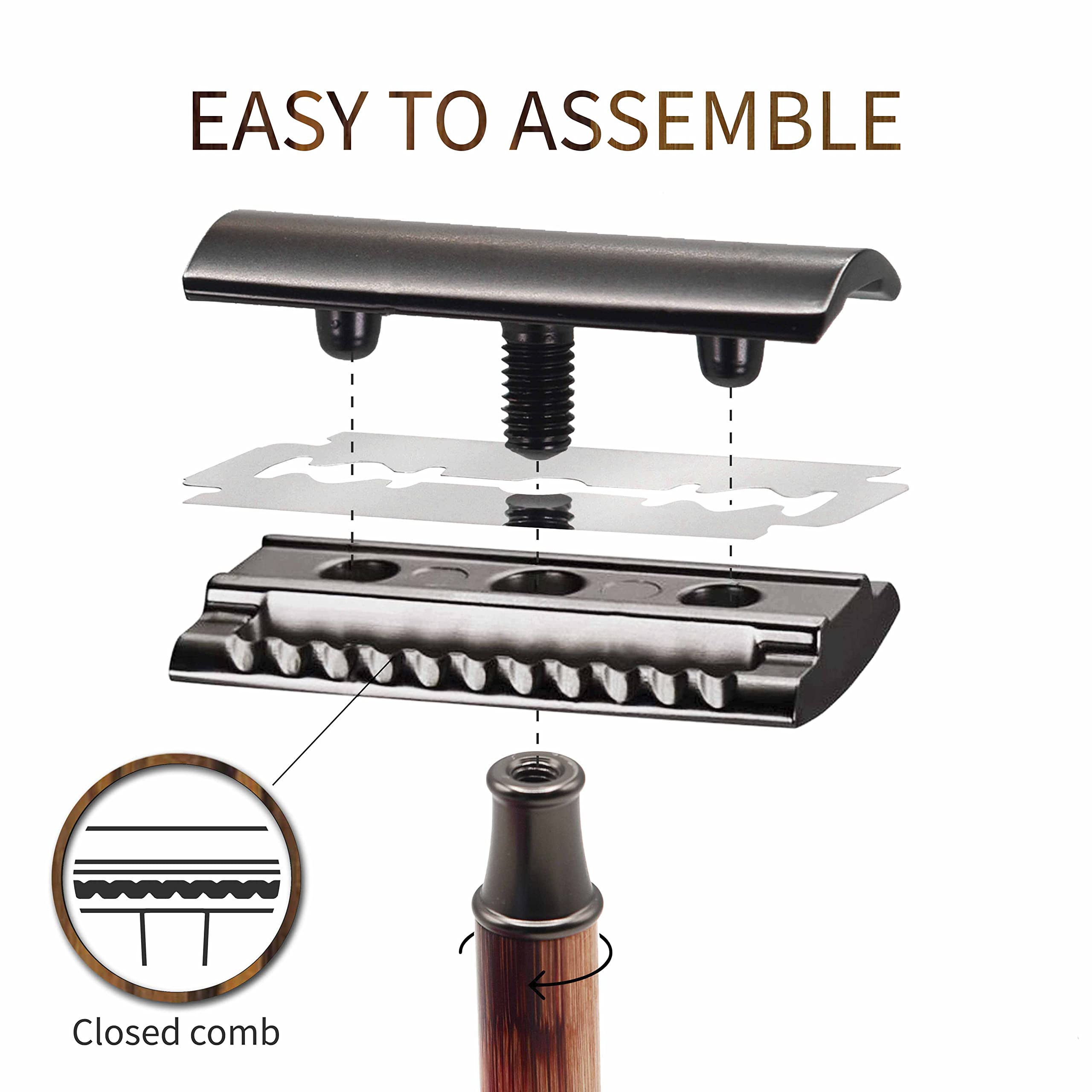 Bambaw five-blade razor head close-up for a smooth, efficient shave
