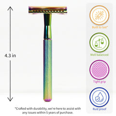 Bambaw metal razor handle closeup showing durable design