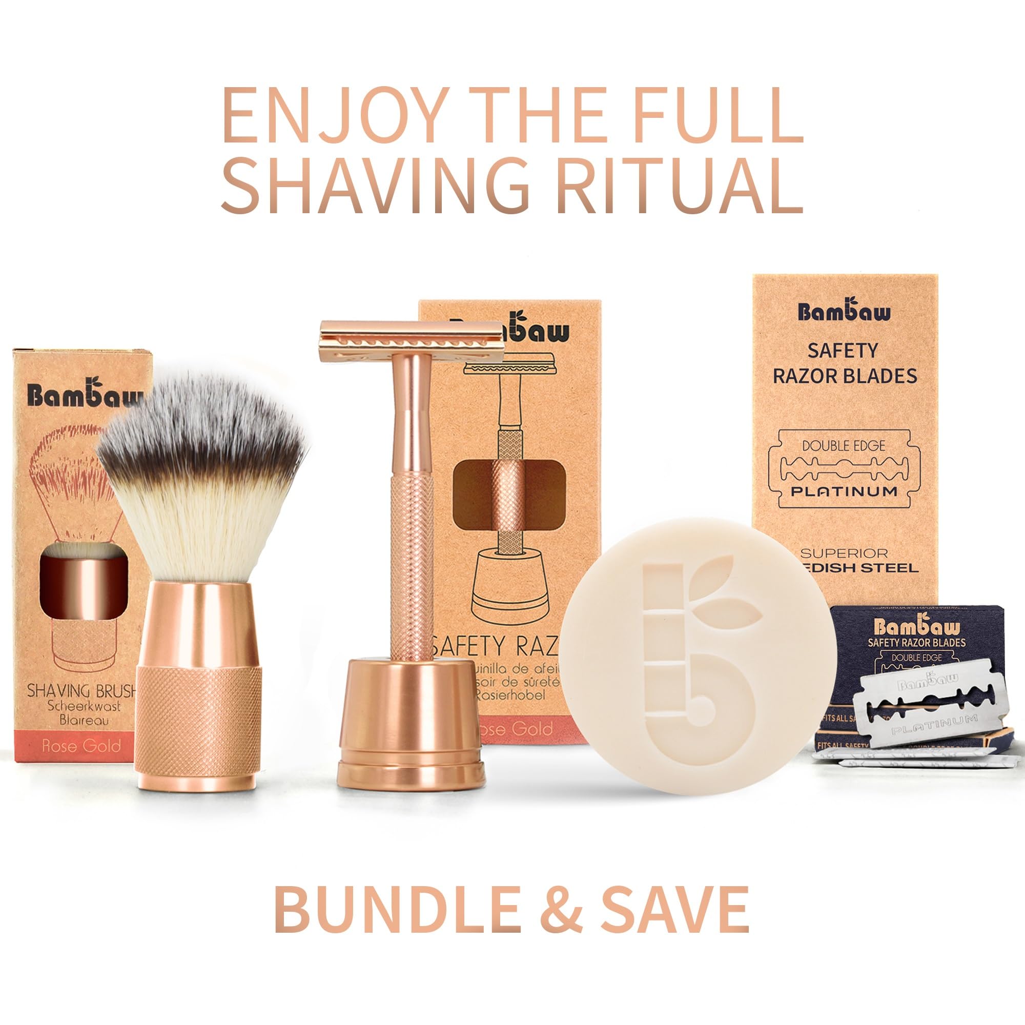 Bambaw plastic-free shaving solution highlighting replaceable blades for less waste