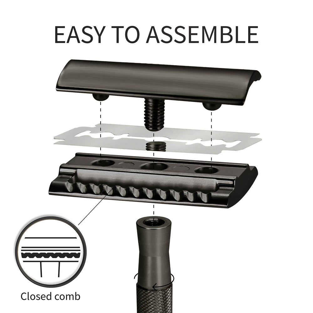 Bambaw safety razor blades 5-pack featuring corrosion-resistant stainless steel blades.