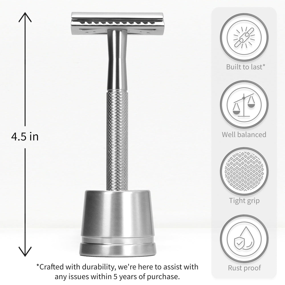 Bambaw safety razor blades stainless steel pack highlights corrosion resistance and longevity.