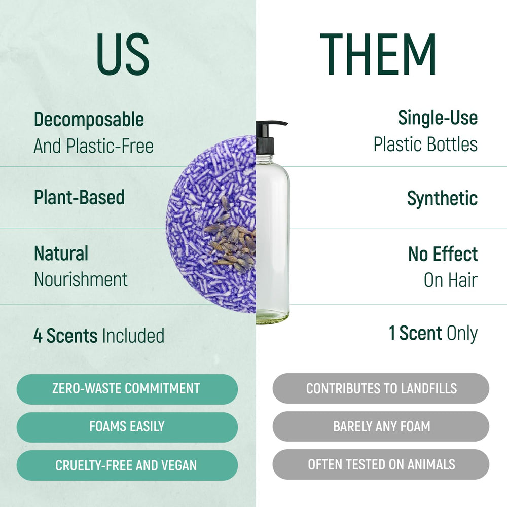 BAMBOEARTH seaweed shampoo bar image showcases refreshing cleanse and travel-friendly design.