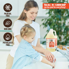 Bamboo and Birch tea tree castile soap liquid pump for easy, mess-free dispensing