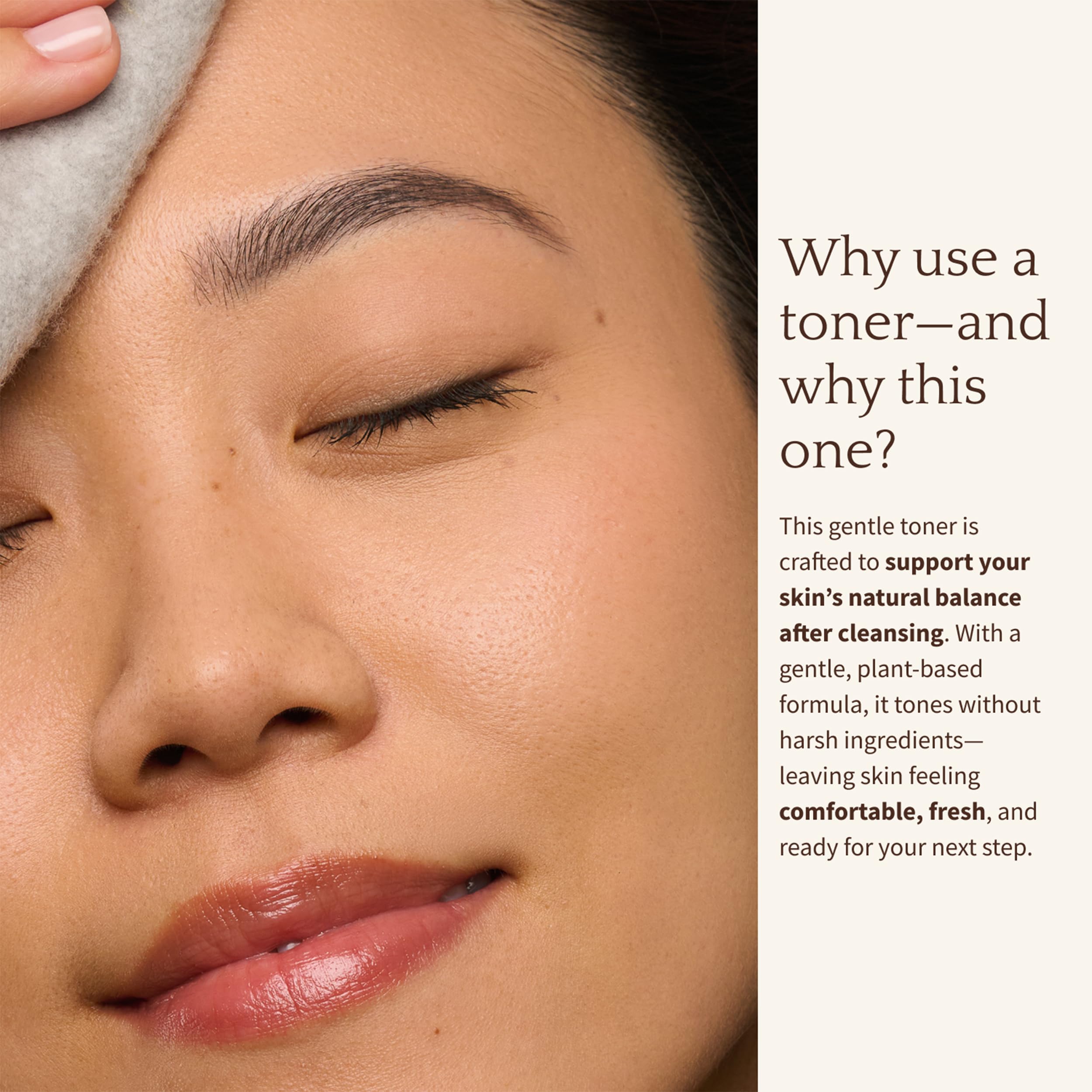 Bambu Earth rosemary hydrosol glass bottle close-up for soothing, balanced complexion.