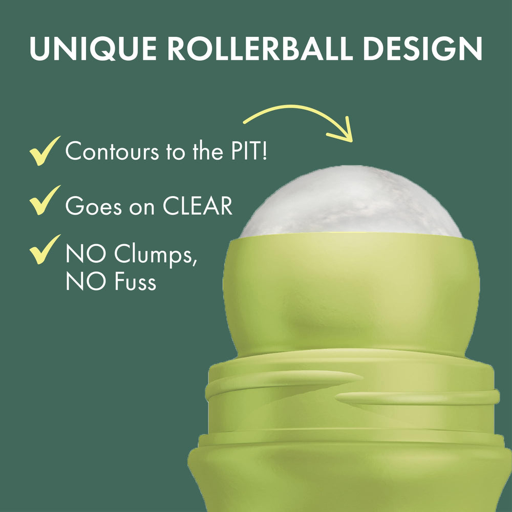 Ban Invisible Roll-On Deodorant cap demonstrates easy, mess-free roll-on use.