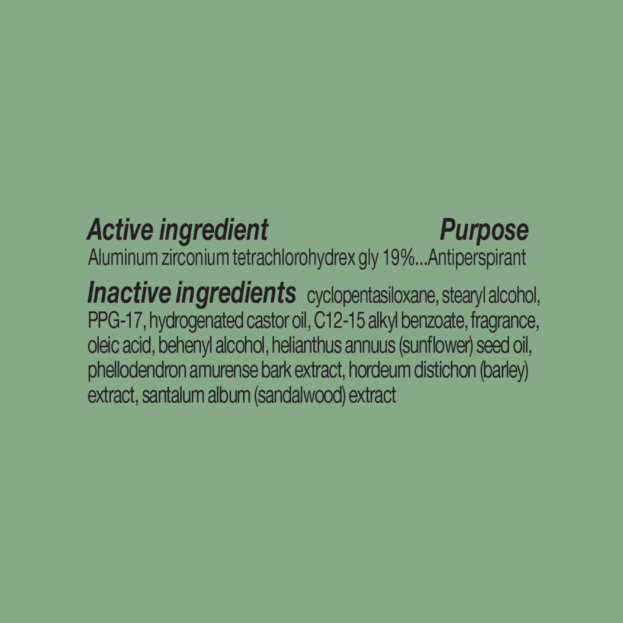 Ban Invisible Solid residue-free formula shown for skin-friendly, comfortable wear.