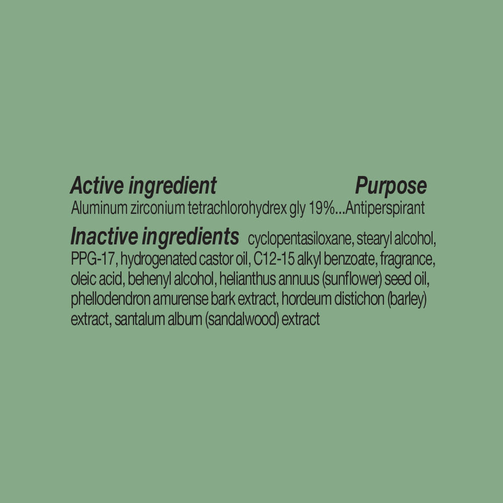 Ban Invisible Solid residue-free formula shown for skin-friendly, comfortable wear.