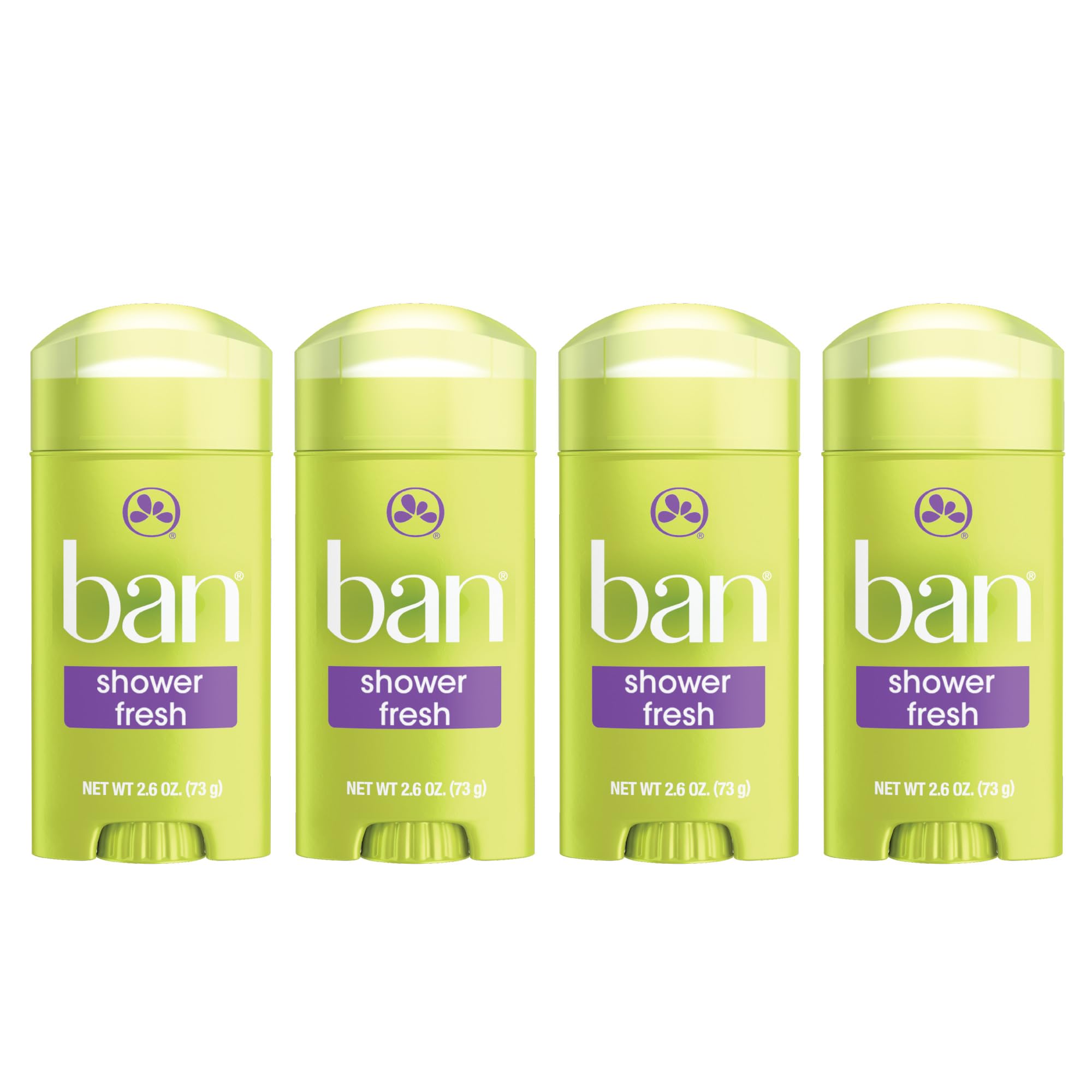 Ban Invisible Solid Shower Fresh bottle demonstrates 24-hour protection with a residue-free finish.