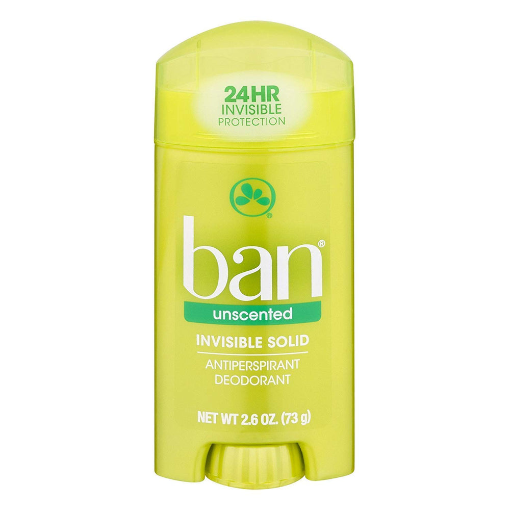 Ban Invisible Solid Unscented 3-pack box front for daily use on the go