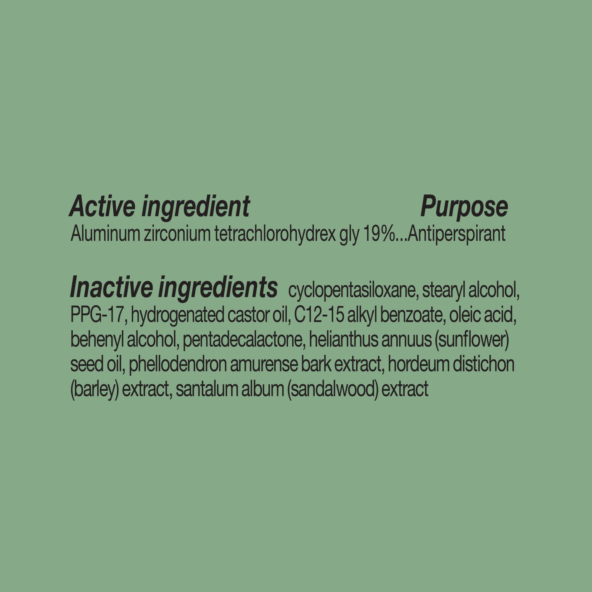 Ban Kihada extract ingredient icon highlights odor-control-inspired ingredients used in modern deodorants