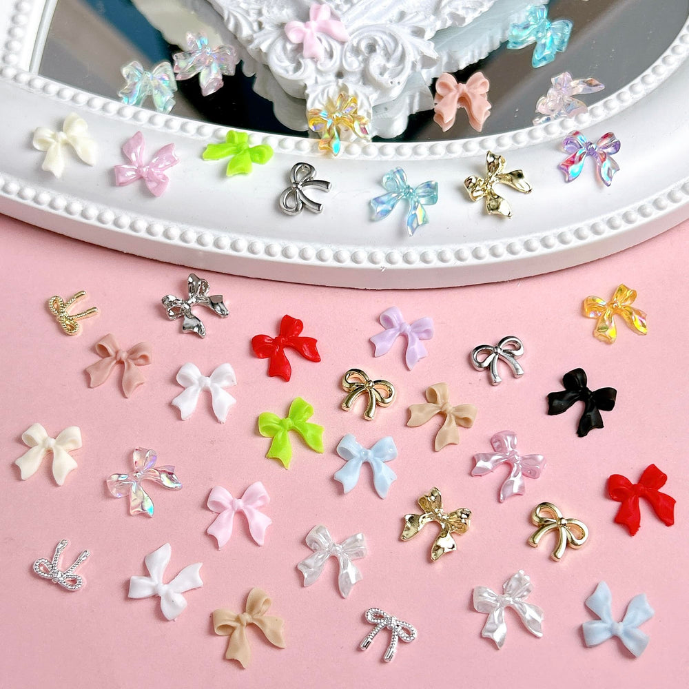 BANA ART Kawaii Color Bow nail charms creative use extends to crafts and accessories.