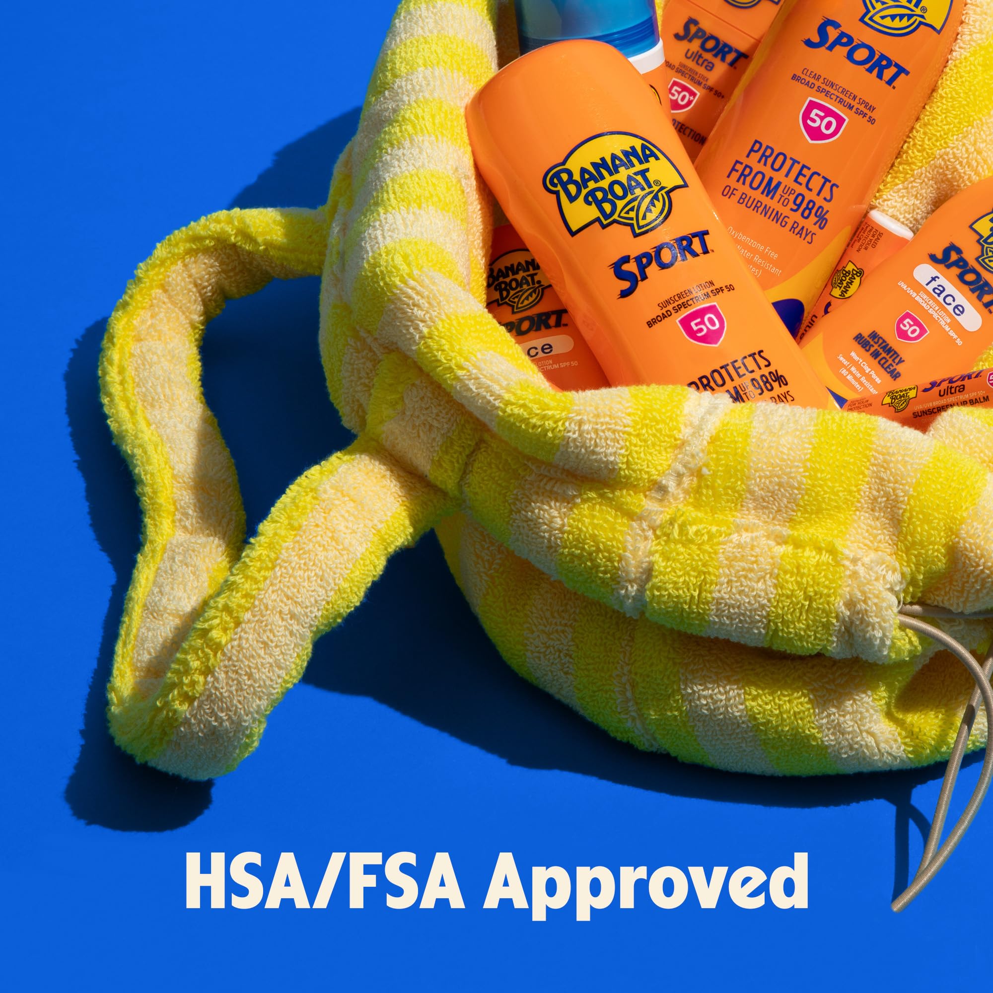 Sunscreen application on arm with Banana Boat showing even coverage benefit