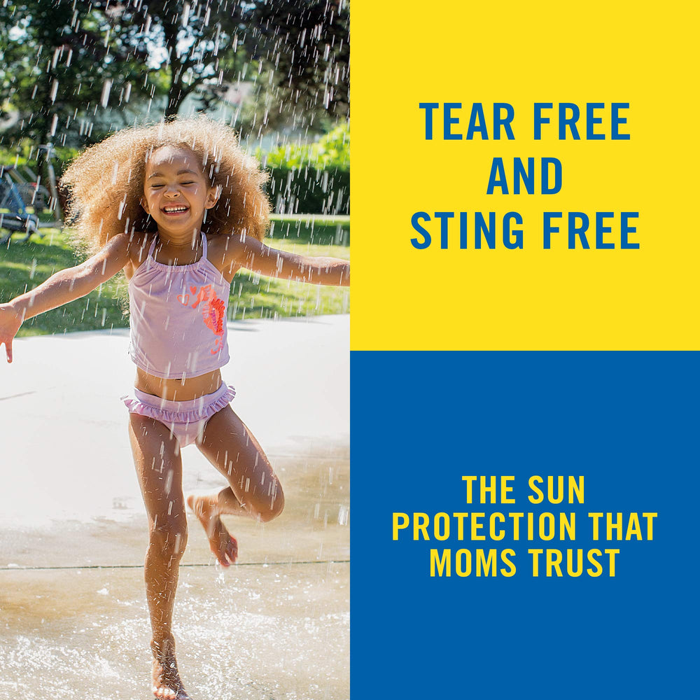 Banana Boat Kids Sunscreen Spray applied on arm for quick protection.