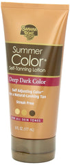 Banana Boat self tanning lotion application swatch shows even, streak-free color build.