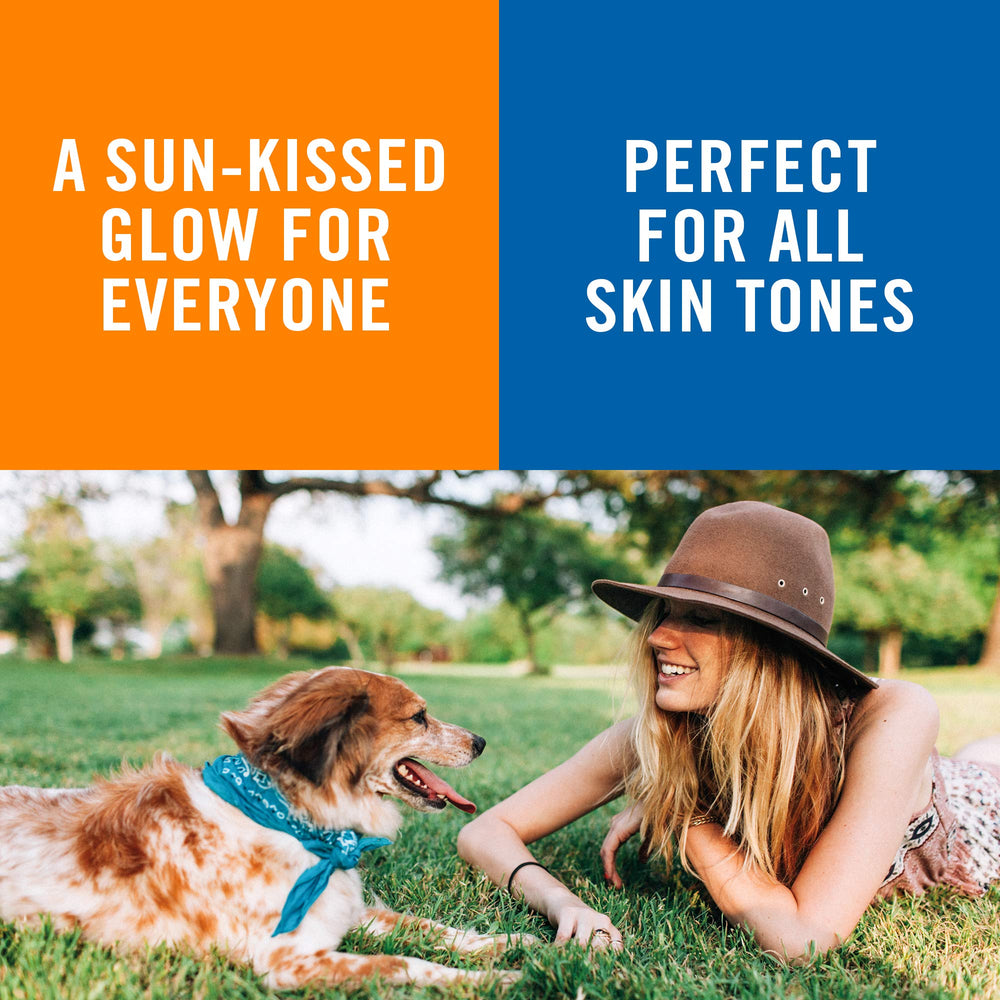 Banana Boat Self Tanning Lotion on arm demonstrates streak-free even application