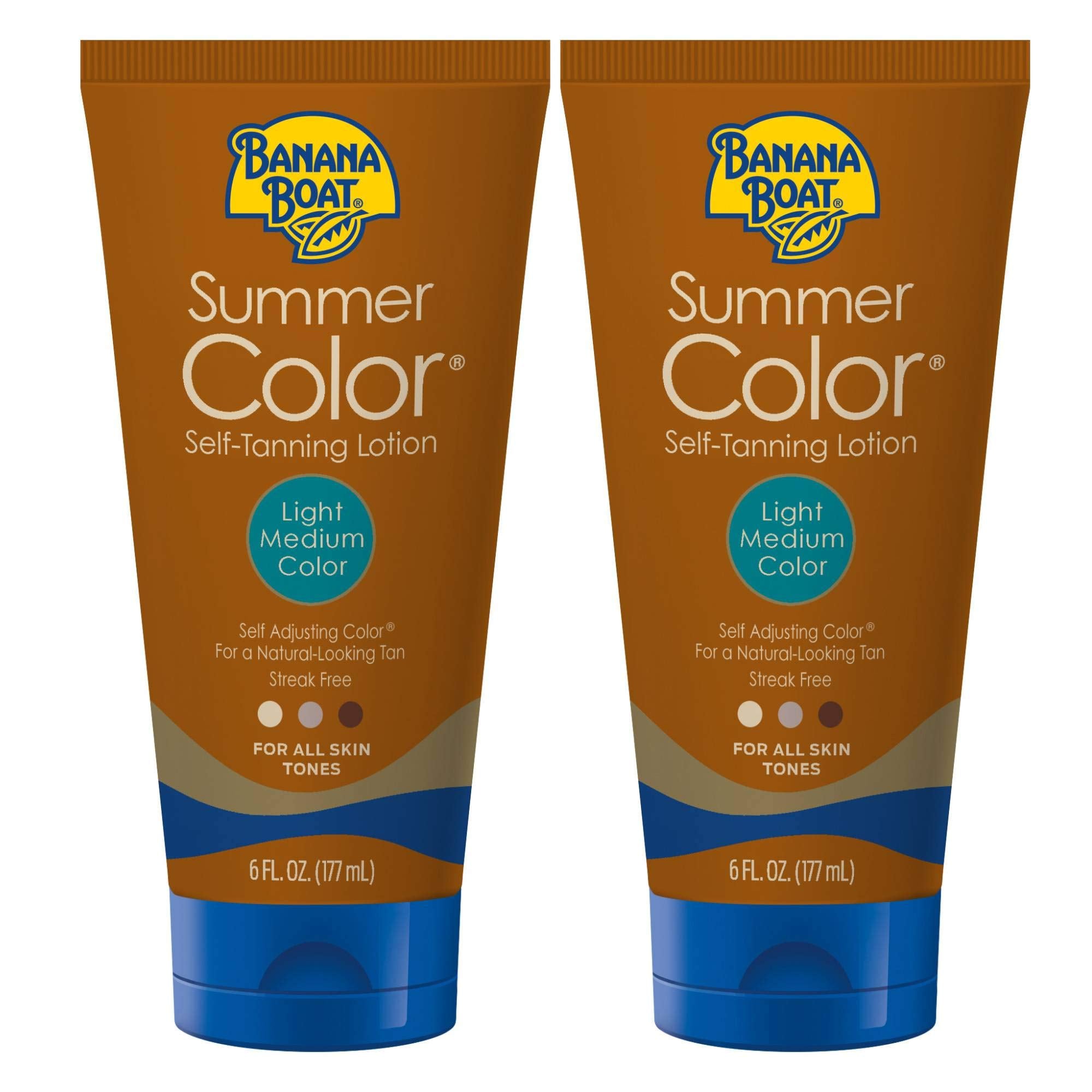 Banana Boat Summer Color Self Tanning Lotion bottle front for a natural-looking tan