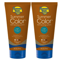 Banana Boat Summer Color Self Tanning Lotion bottle front for a natural-looking tan