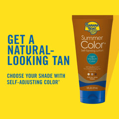 Banana Boat Self Tanning Lotion texture swirl showing smooth oil-free application