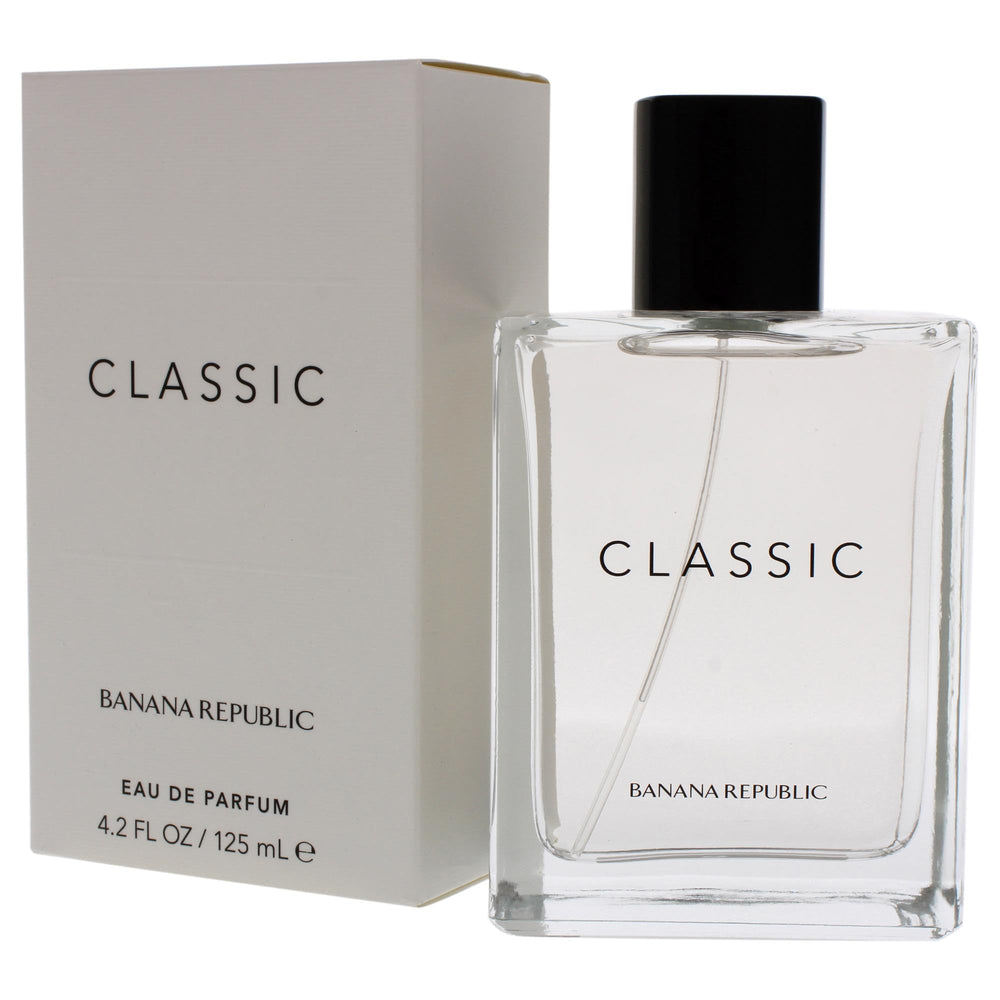 Banana Republic Classic EDP in-store display—eye-catching fragrance discovery.