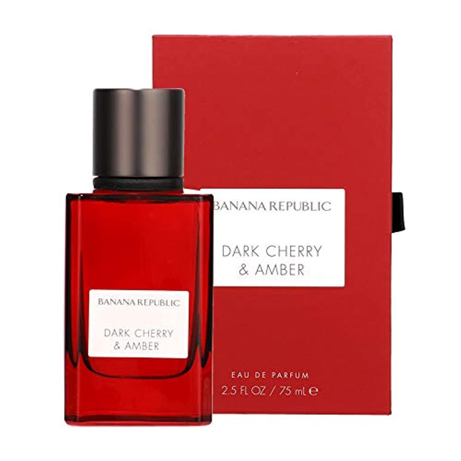 Banana Republic Icon Dark Cherry & Amber bottle on display suggests premium fragrance packaging