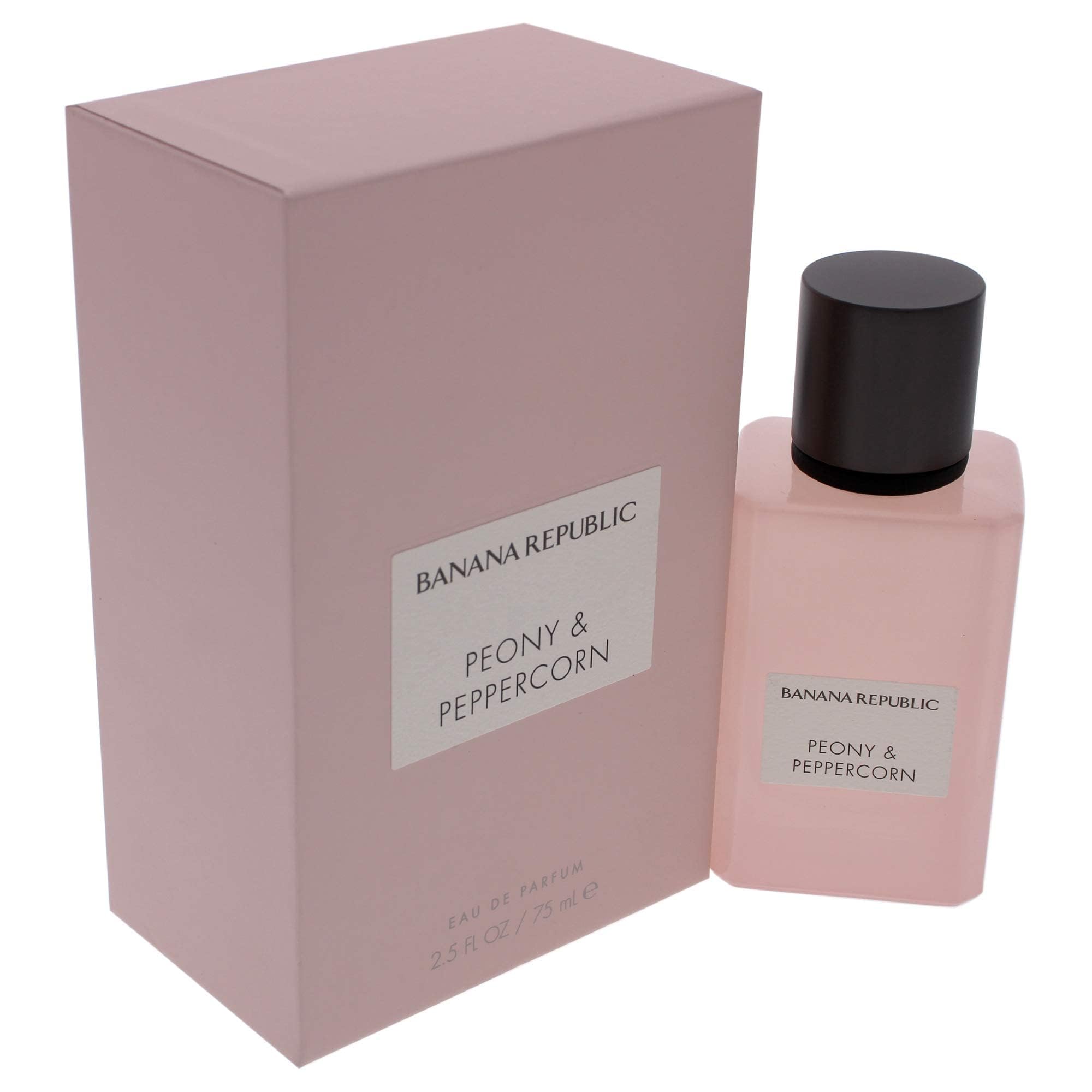 Banana Republic Icon Peony & Peppercorn label communicates luxury and brand identity.