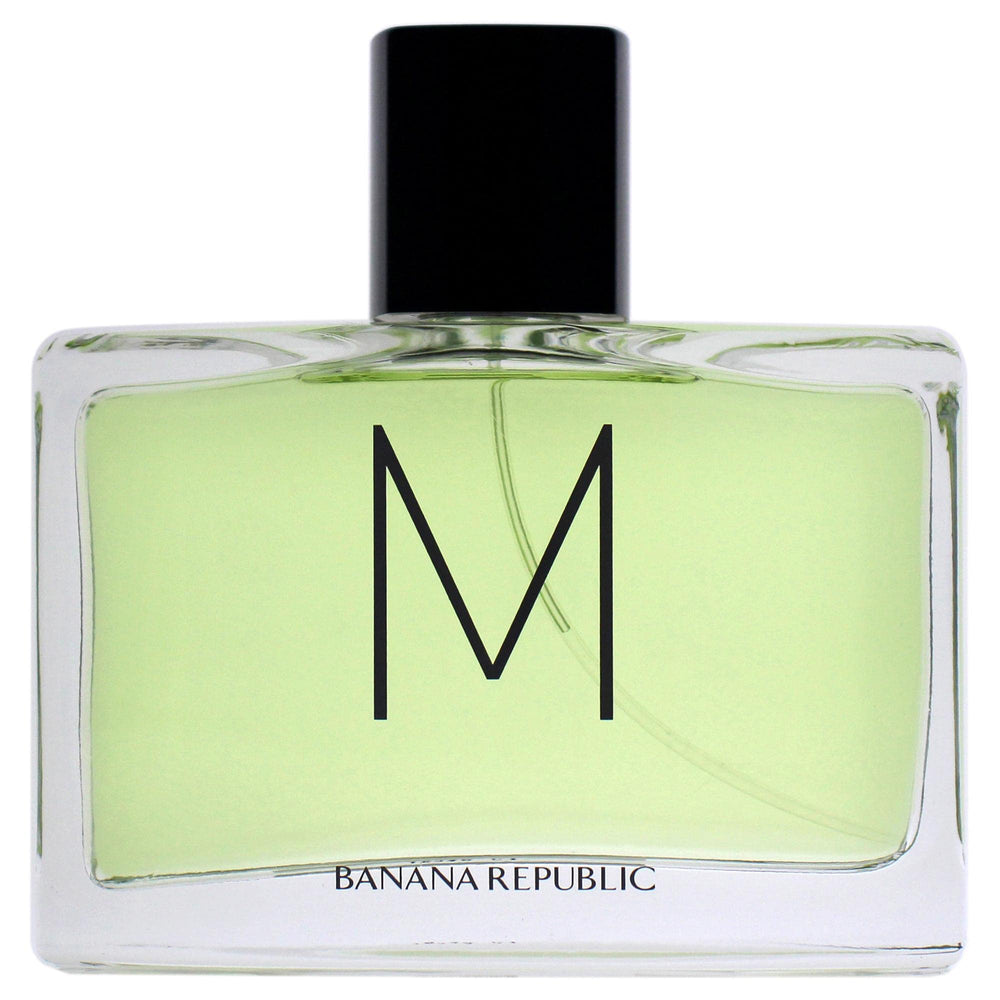 Banana Republic M Men EDP spray bottle cap close-up for compact everyday fragrance