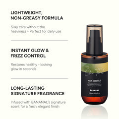 BANANAL citrus floral scent adds subtle fragrance during styling.