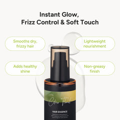 BANANAL frizz-control blend smooths flyaways for a sleek finish.