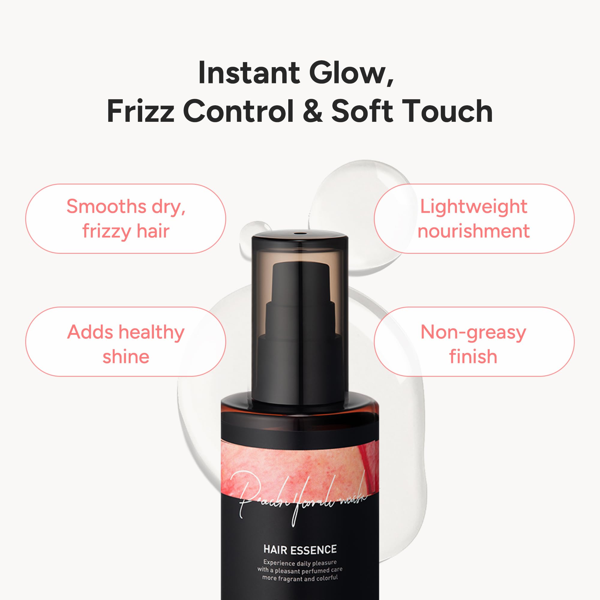 BANANAL anti-frizz look image demonstrates smoother, fuller-looking strands with a clean scent