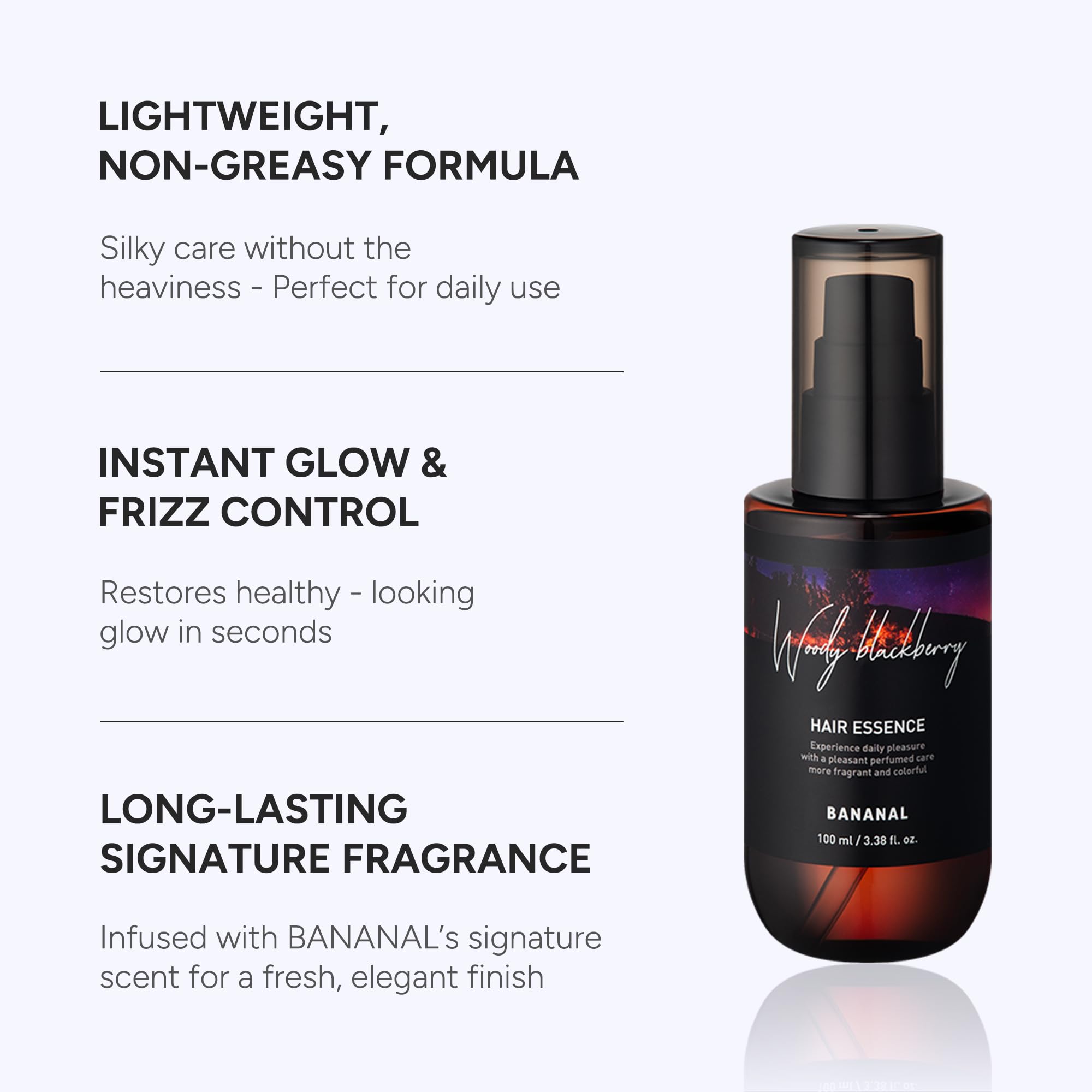 BANANAL glass hair shine finish highlights frizz control