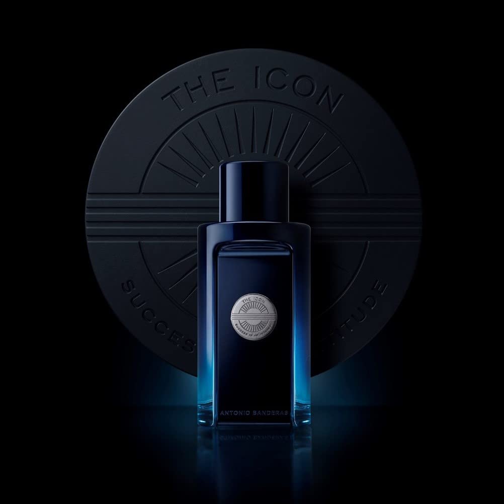 Banderas The Icon packaging box showcases premium gifting presentation.