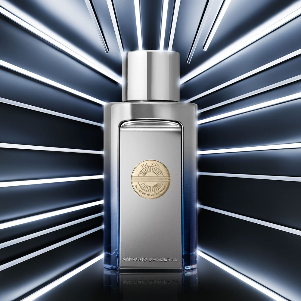 Banderas Antonio The Icon Elixir heart-notes lavender-geranium-salty accord create refined layers