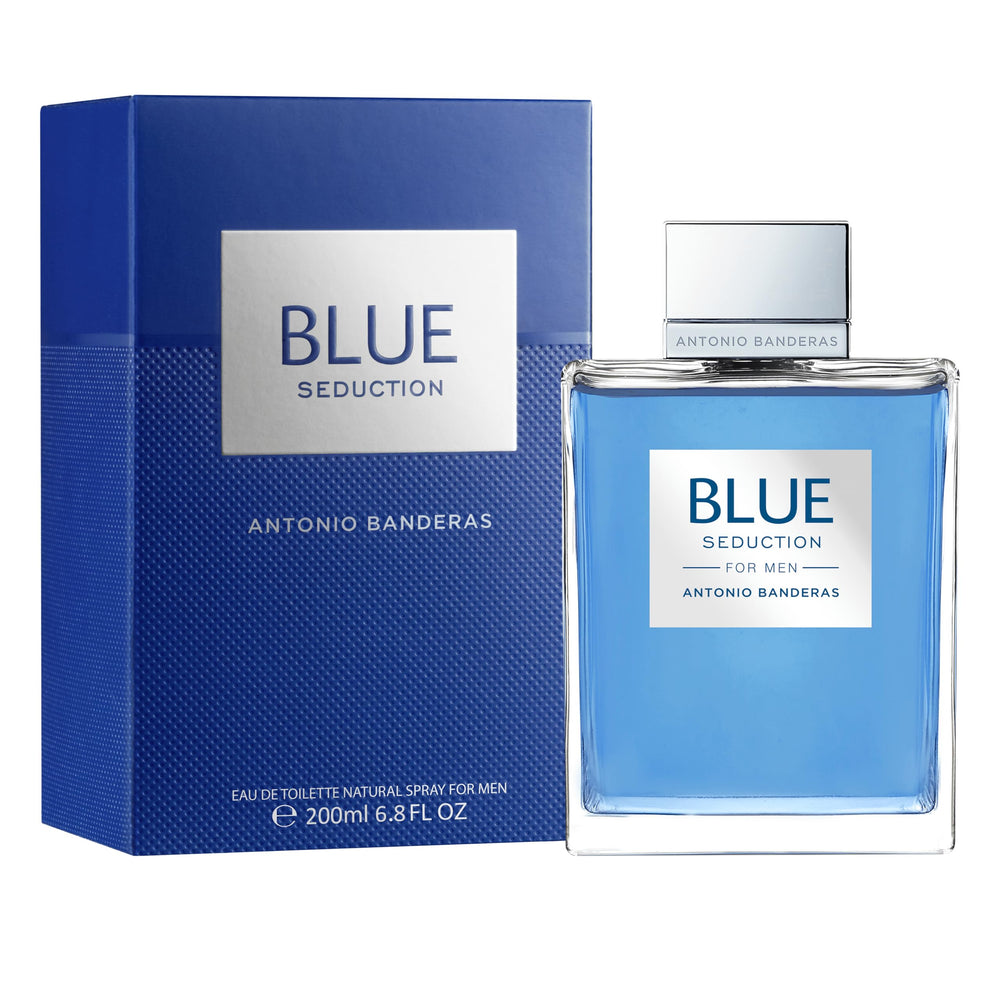 Banderas Blue Seduction bottle closeup for daily wear and confidence.