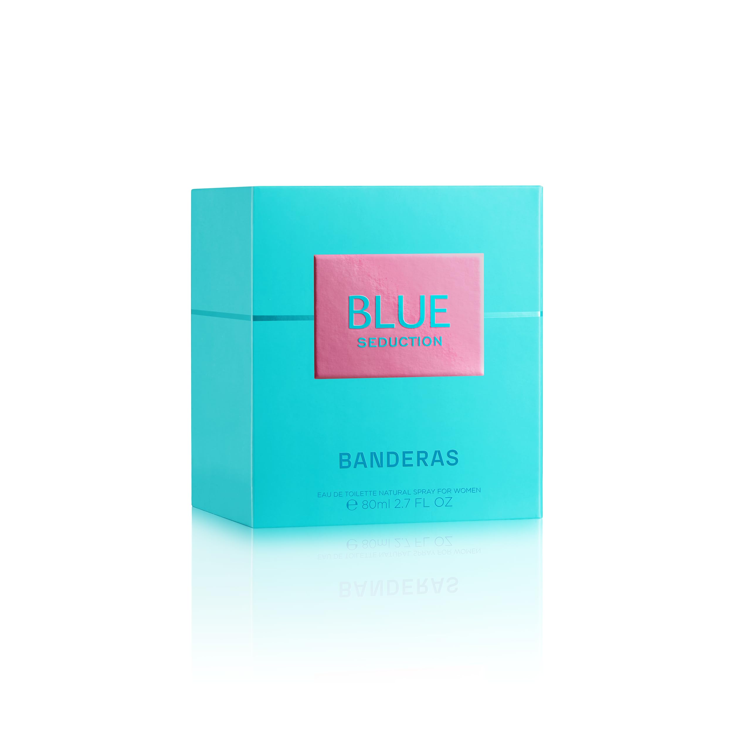 Banderas Blue Seduction label and design evoke timeless elegance.