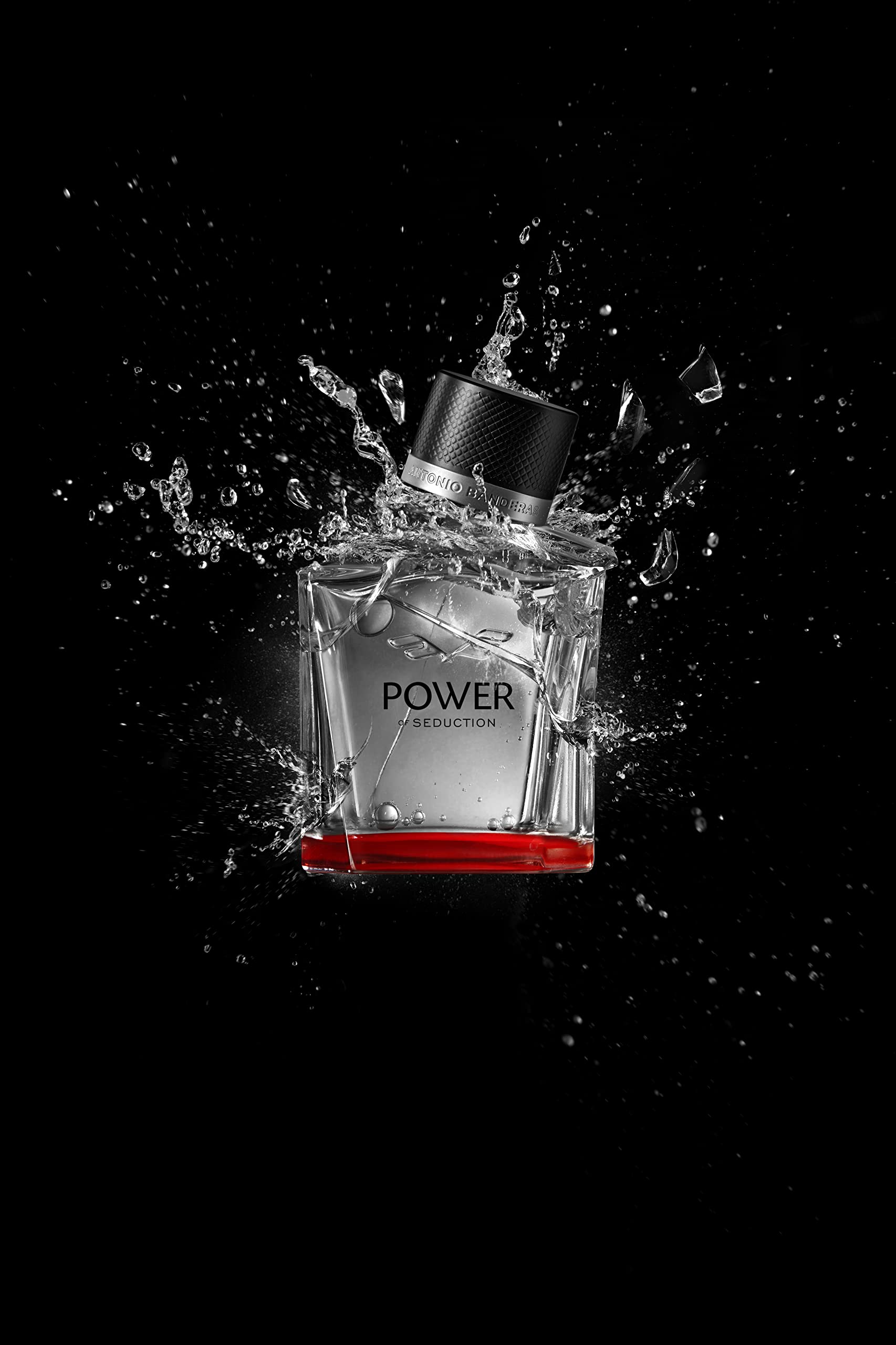 Banderas Power of Seduction EDT spray on wrist, for confident, all-day aroma.