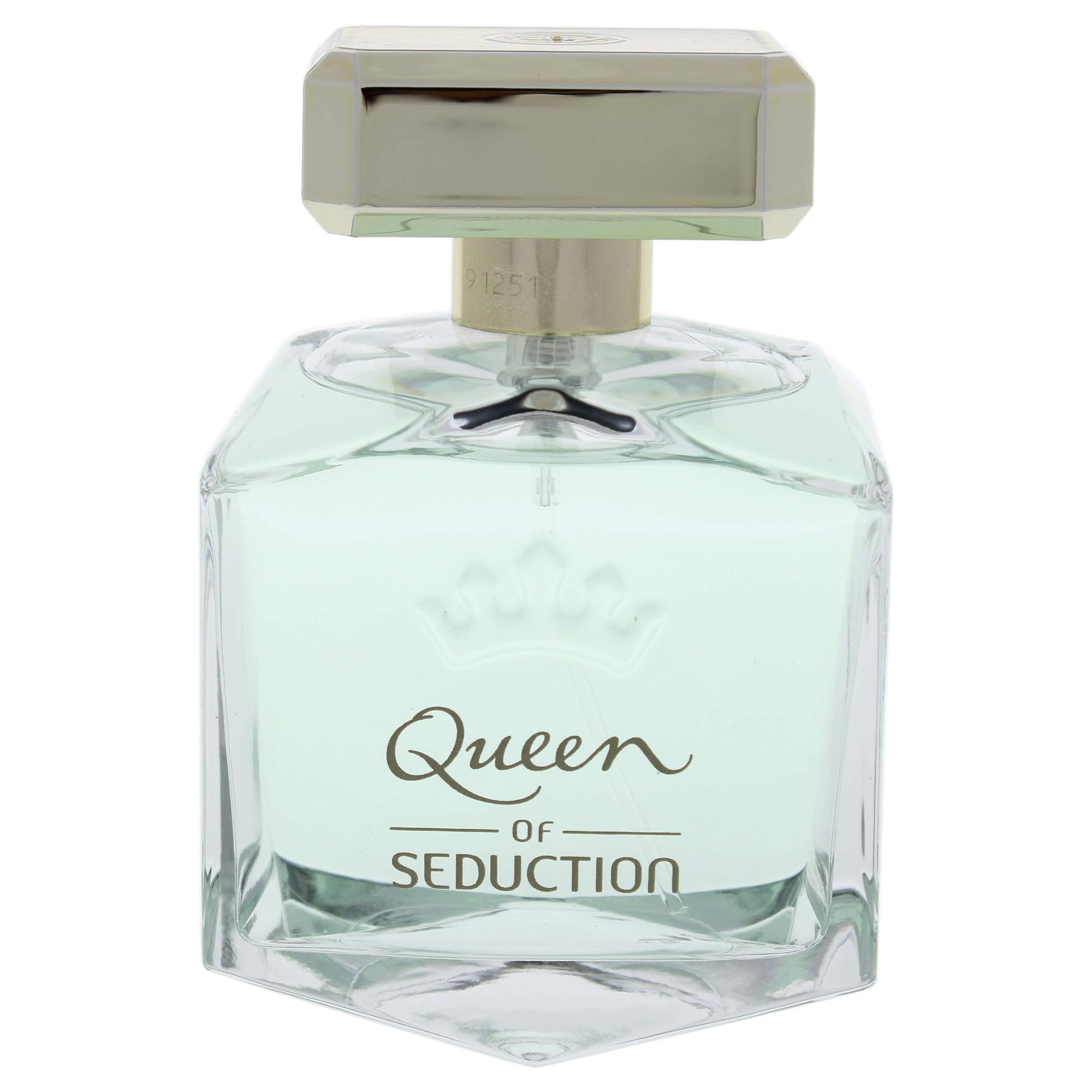 Antonio Banderas Queen Of Seduction bottle-side portrait suggests compact travel-friendly design