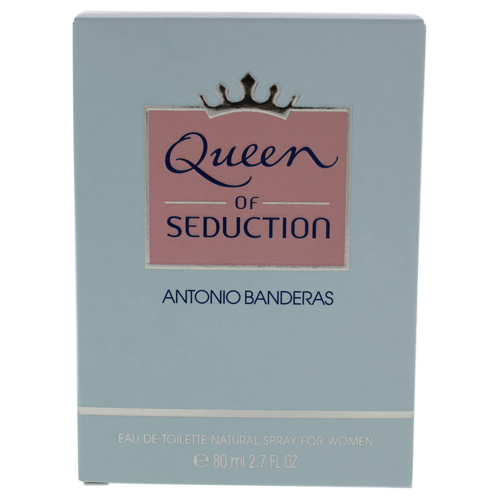 Antonio Banderas Queen Of Seduction notes-graphic illustrates top middle base fragrance notes for quick understanding