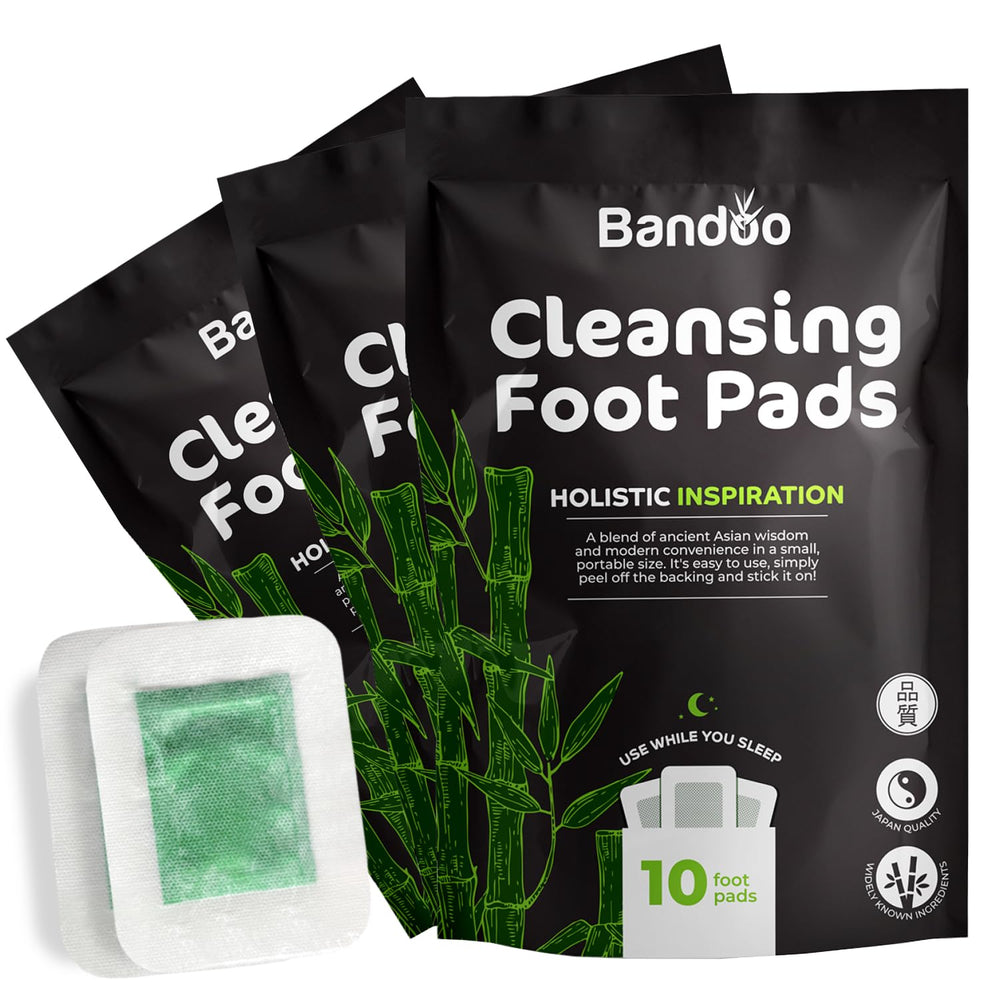 Bandoo Foot Pads original pack shown for convenient at-home foot care routine.