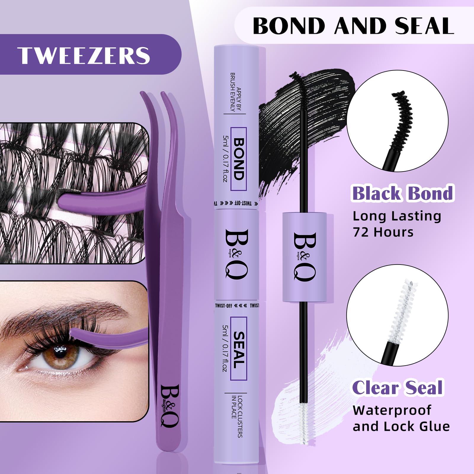 Bandqaugen applicator tool for precise, comfortable lash placement.