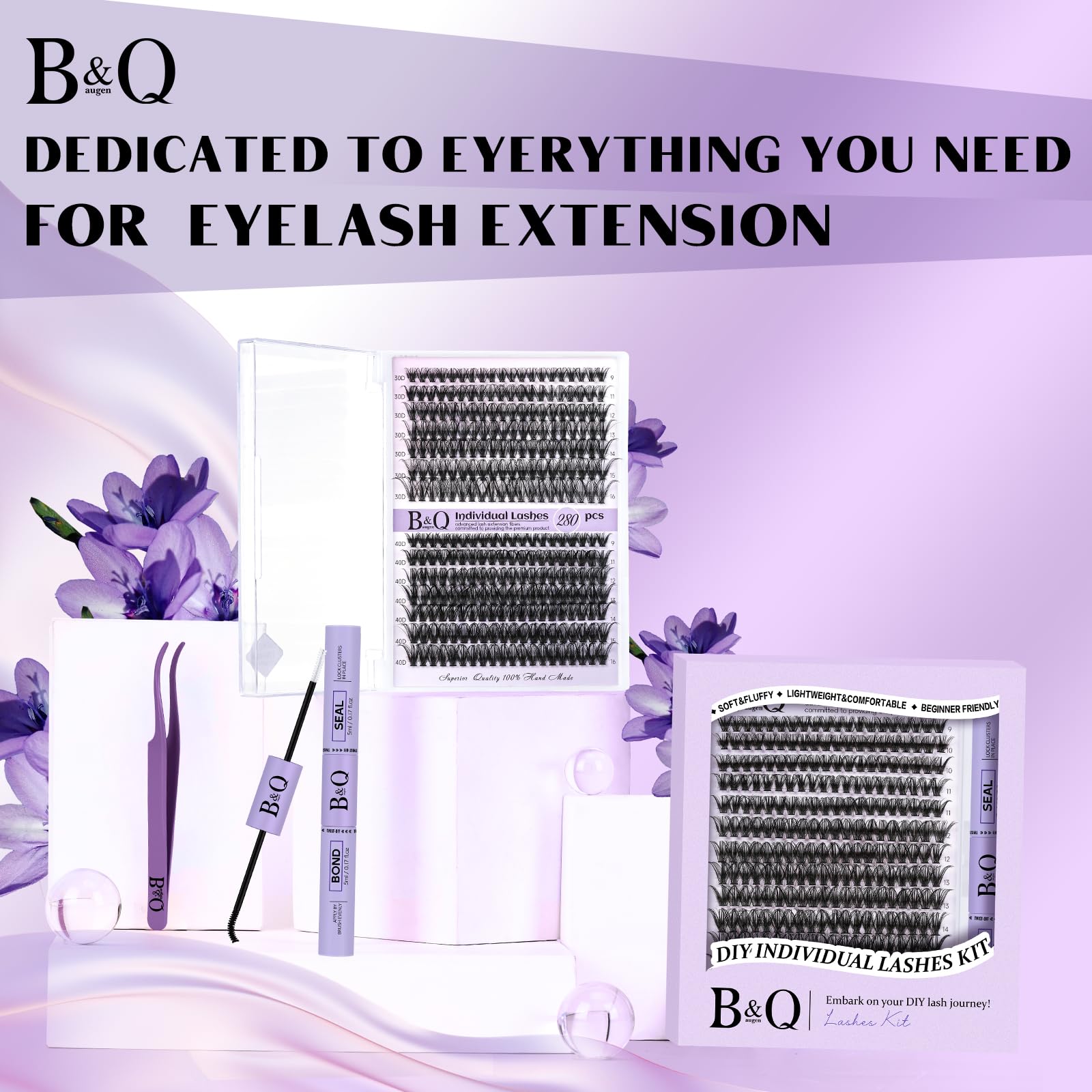 Bandqaugen flat-band design sits smoothly under lashes for comfort.