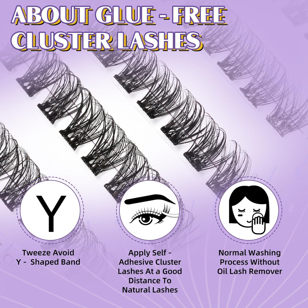 BandQaugen lash clusters box overview highlighting 96-piece set