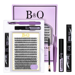 B&Qaugen lash clusters kit 280pcs for at-home DIY results.